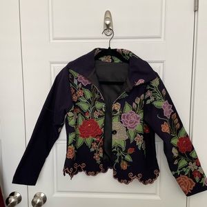 Vintage Tapestry Needlepoint jacket small